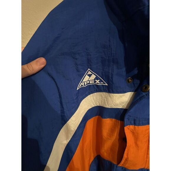 Vintage Apex One Pro Line NFL Denver Bronco 1/2 Zip Jacket Coat Mens Large FLAW - Picture 7 of 15